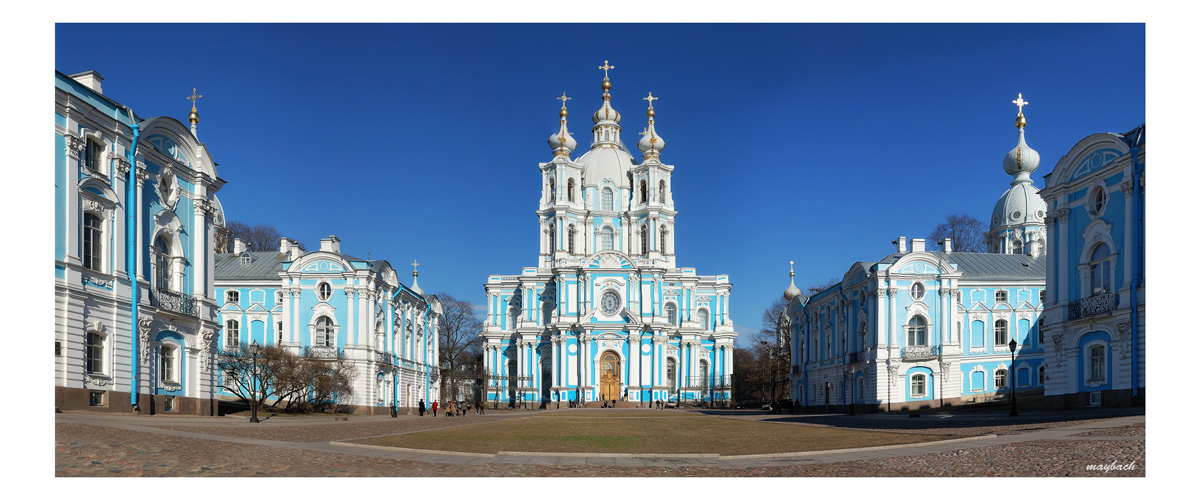 photo "Smolny cathedral, Saint-Petersburg" tags: landscape, architecture, 