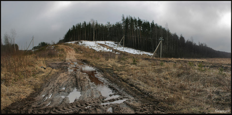 фото "По сырой погоде. д.Орово" метки: пейзаж, весна