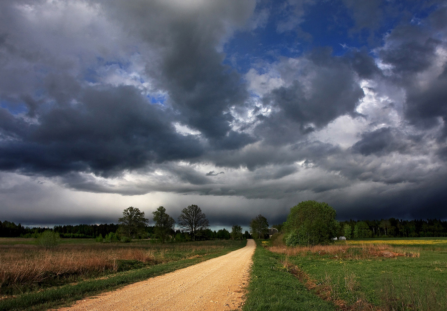 photo "Дорога в грозу" tags: landscape, clouds, spring