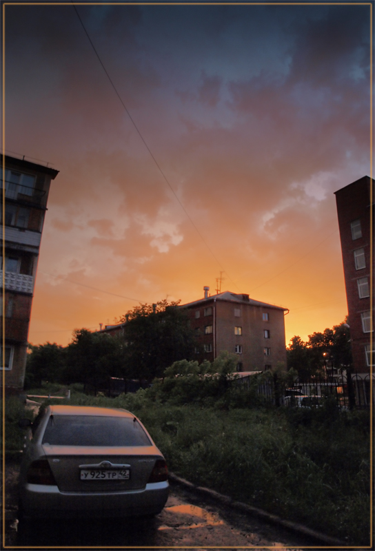 photo "***" tags: landscape, city, sunset
