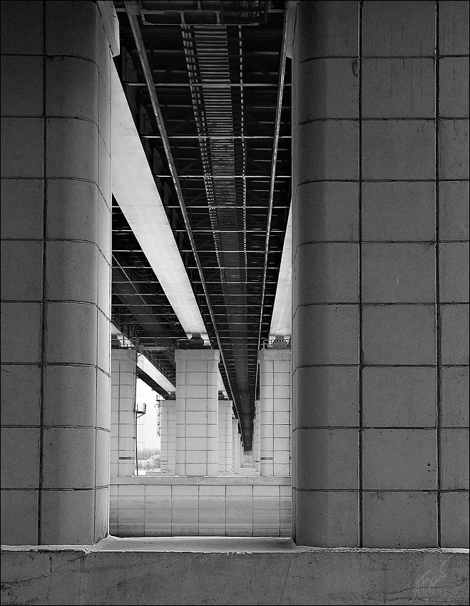 photo "Reinforced concrete" tags: misc., black&white, 