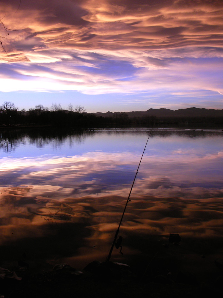 photo "Sunset fishing" tags: landscape, sunset, water