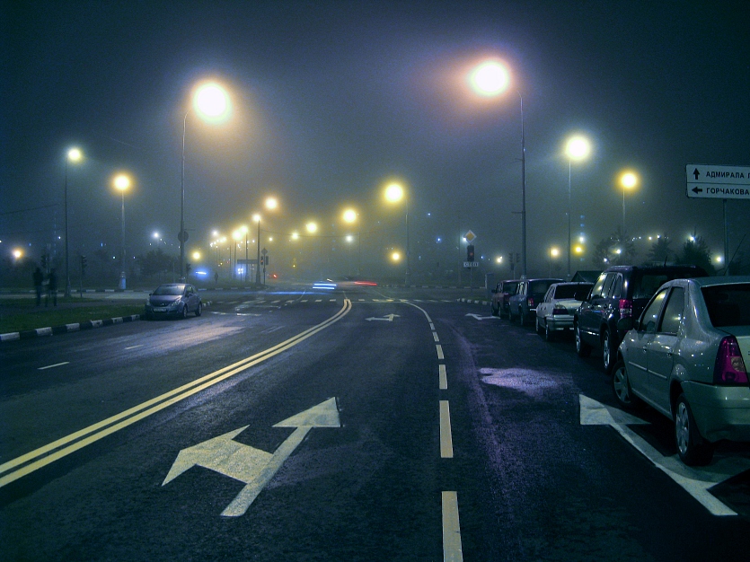 photo "Fog in the City (3)" tags: landscape, city, night