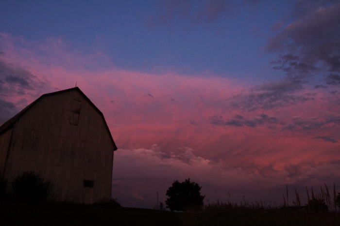 photo "Red Sky at Night, Farmers Delight" tags: architecture, landscape, sunset