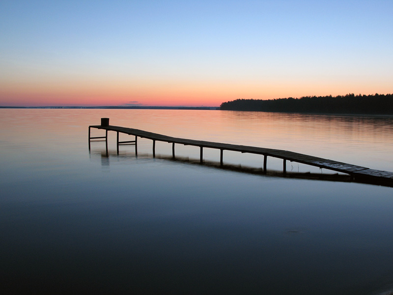фото "Закат на озере" метки: пейзаж, вода, закат