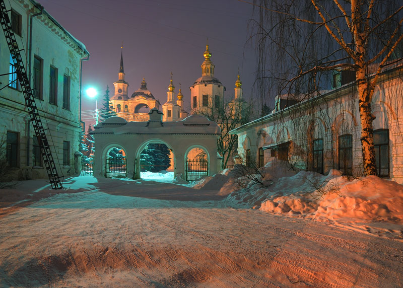 фото "...со двора..." метки: пейзаж, архитектура, ночь