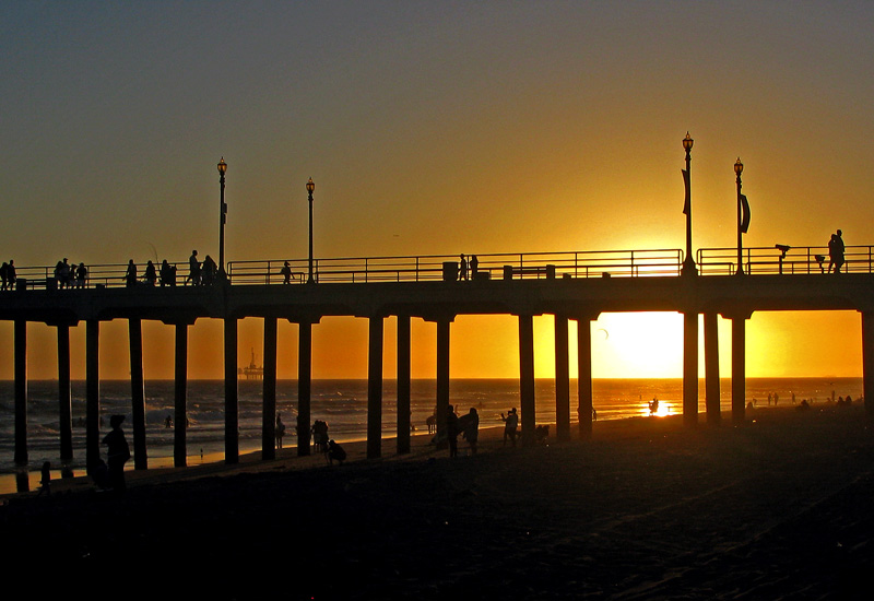 photo "Pier at sunset" tags: landscape, water