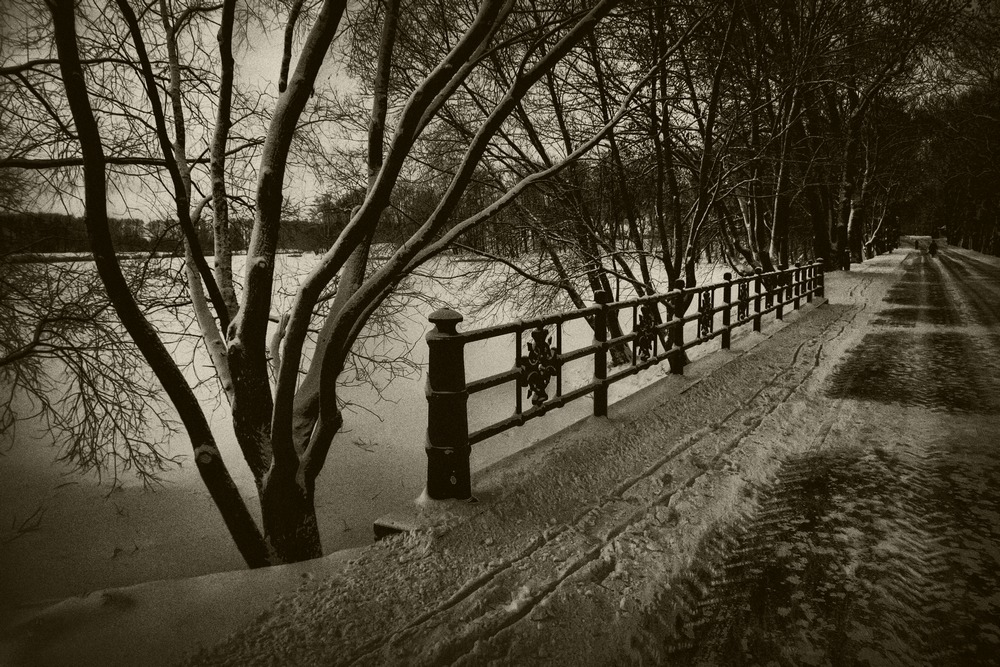 фото "Про мостик" метки: пейзаж, черно-белые, зима