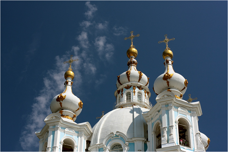 фото "Купола Смольного собора" метки: архитектура, пейзаж, 