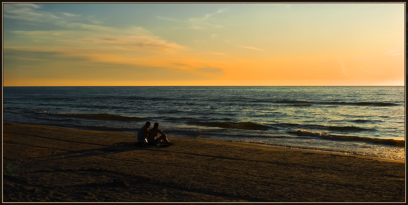 photo "Slow conversation" tags: landscape, sunset