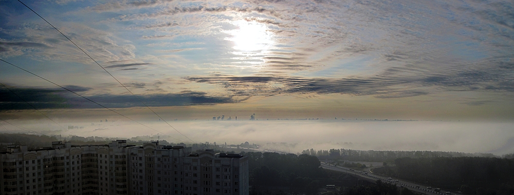 photo "The turned sea." tags: landscape, city, clouds