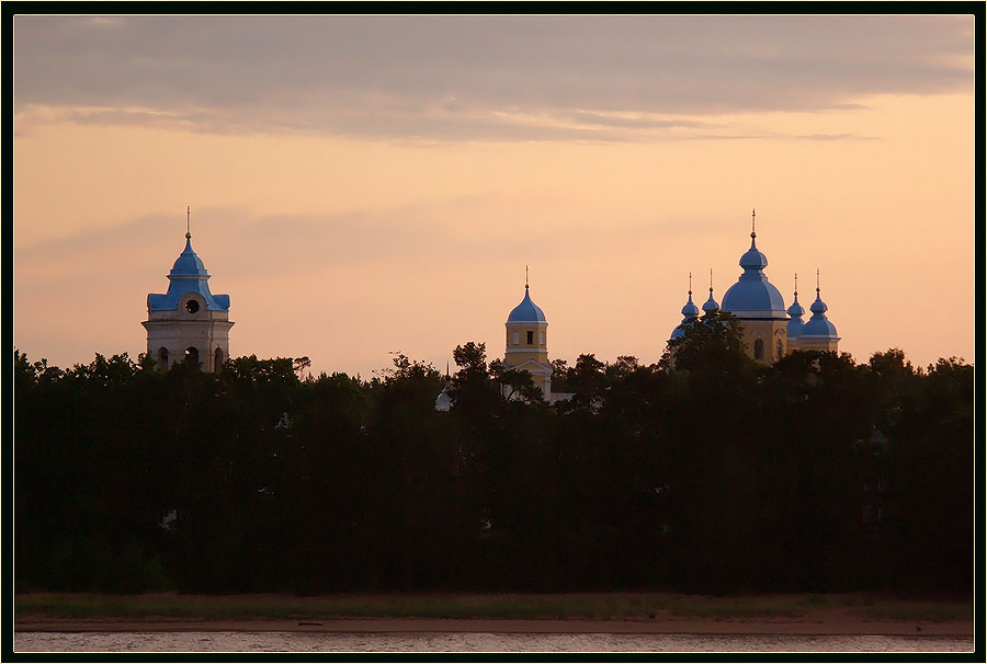 фото "Коневецкий монастырь" метки: архитектура, пейзаж, закат