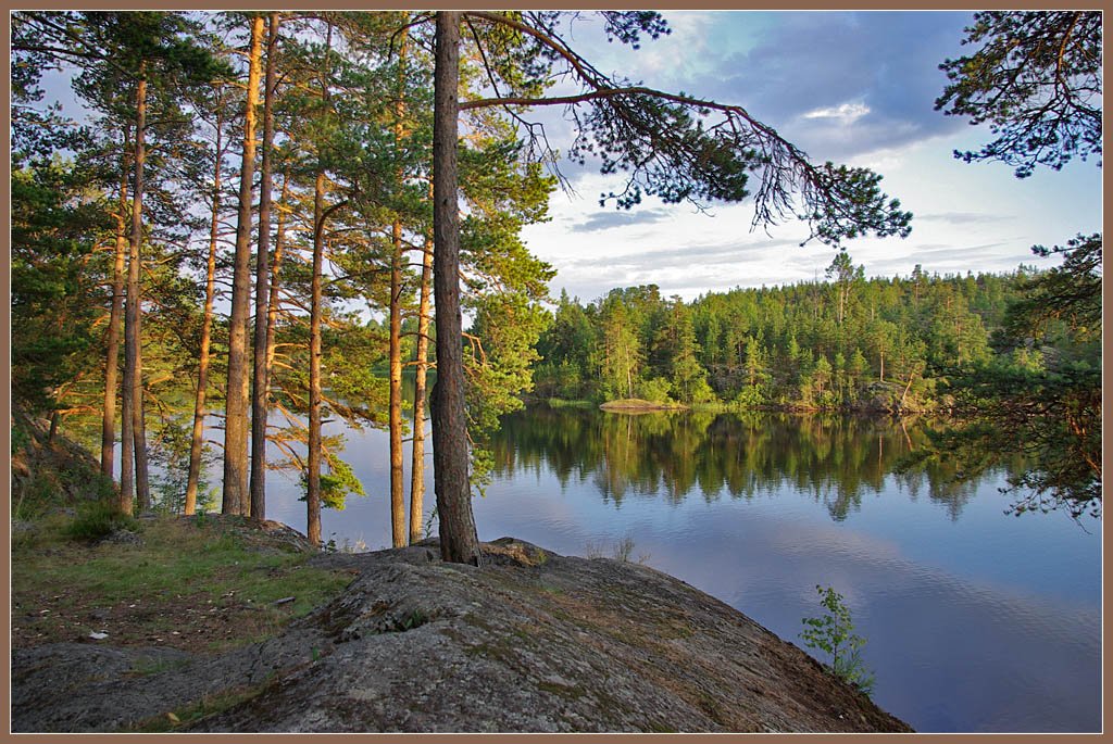 photo "Quiet and calm ... warm evening on Lake Ladoga" tags: landscape, travel, Europe, summer