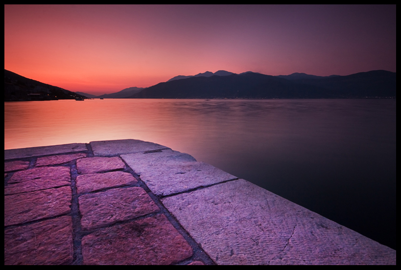 photo "Sunset from a dock" tags: landscape, sunset