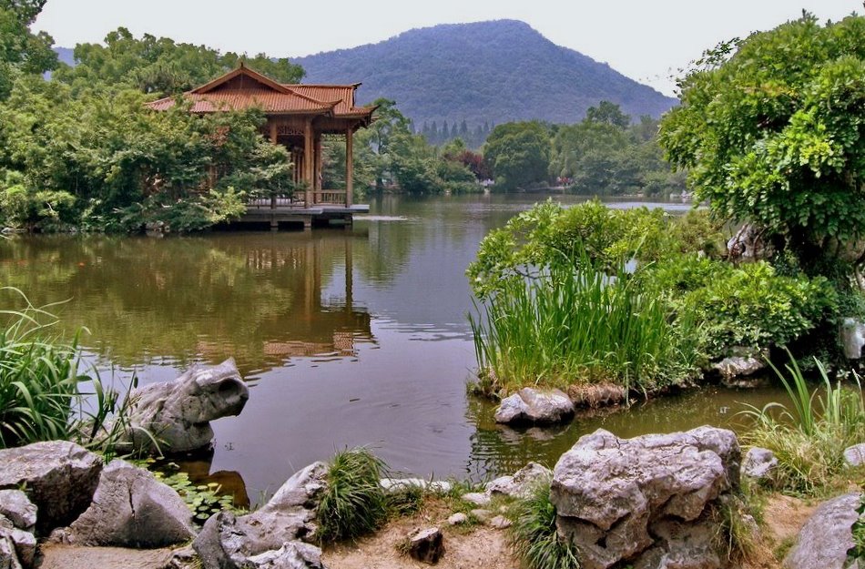 фото "the summerhouse on lake Sihu, Hanchzhou." метки: пейзаж, путешествия, Азия, вода