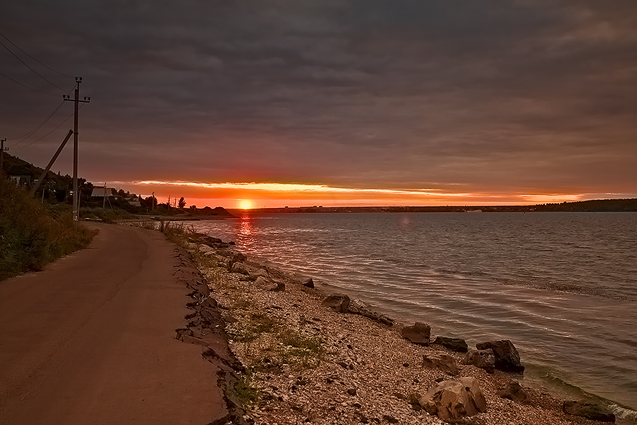 photo "Sunset at Volga" tags: landscape, sunset