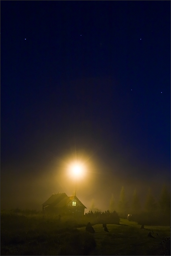 photo "Foggy evening ..." tags: landscape, night