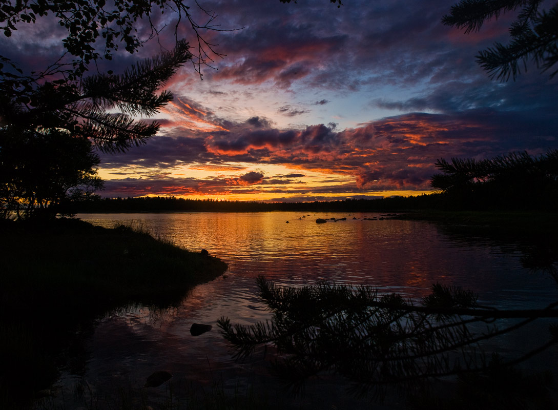 photo "The Sunset at Solovki Island" tags: landscape, water