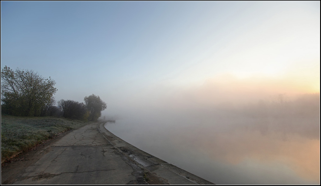 photo "Moscow River. Fog" tags: landscape, city, water