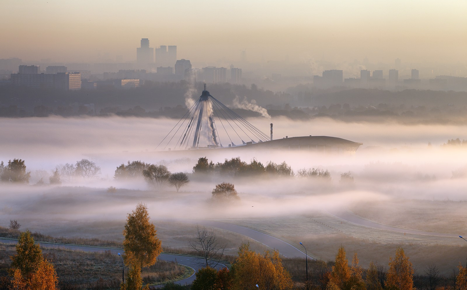 photo "Covered City" tags: landscape, autumn, sunset