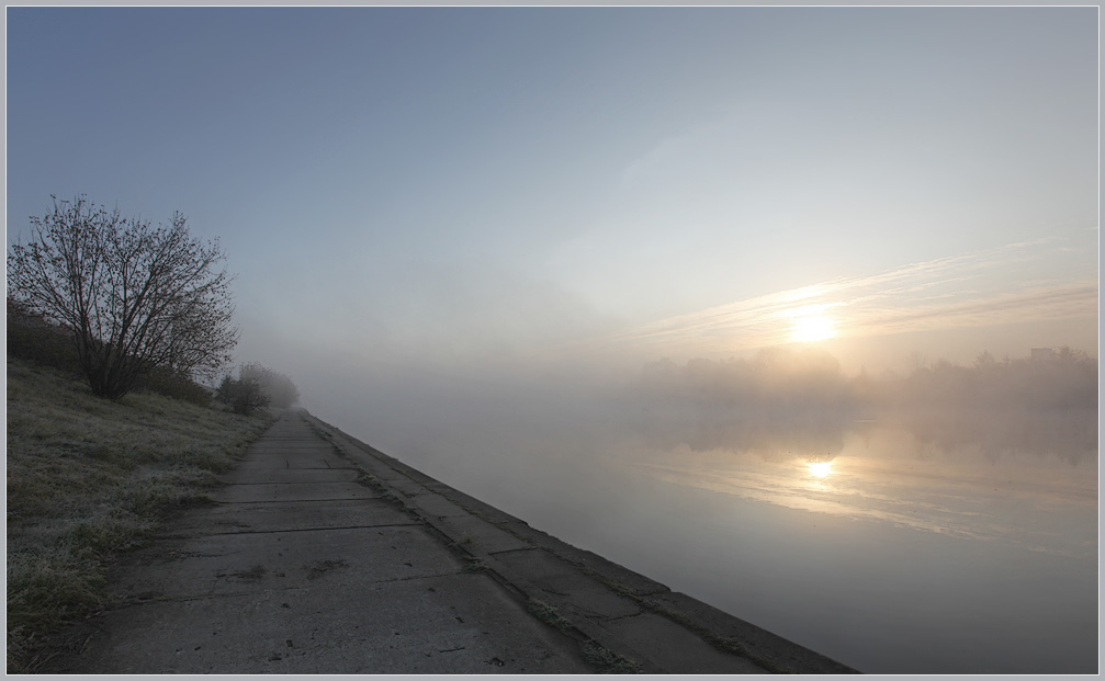 photo "misty dawn" tags: landscape, sunset, water