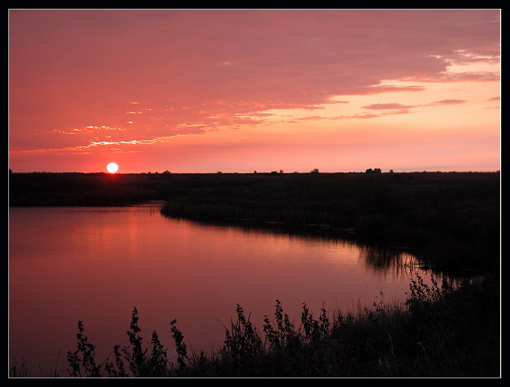 фото "Закат у озера" метки: пейзаж, вода, закат