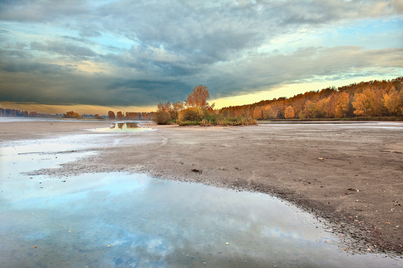 фото "Высохший пруд" метки: пейзаж, облака, осень