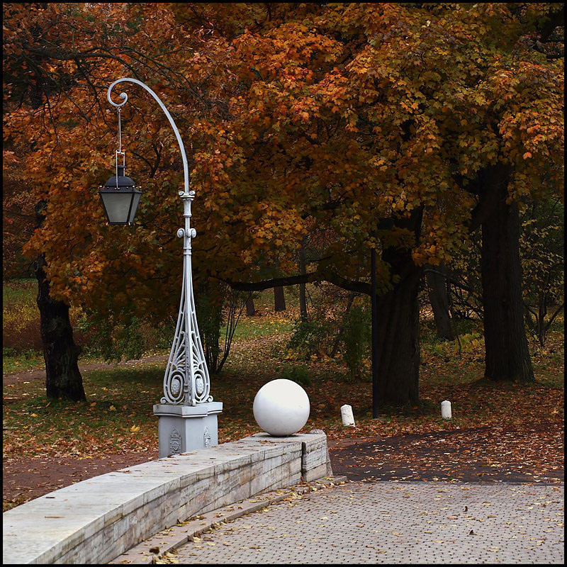 фото "Елагин. Осенний этюд с фонарем." метки: пейзаж, осень
