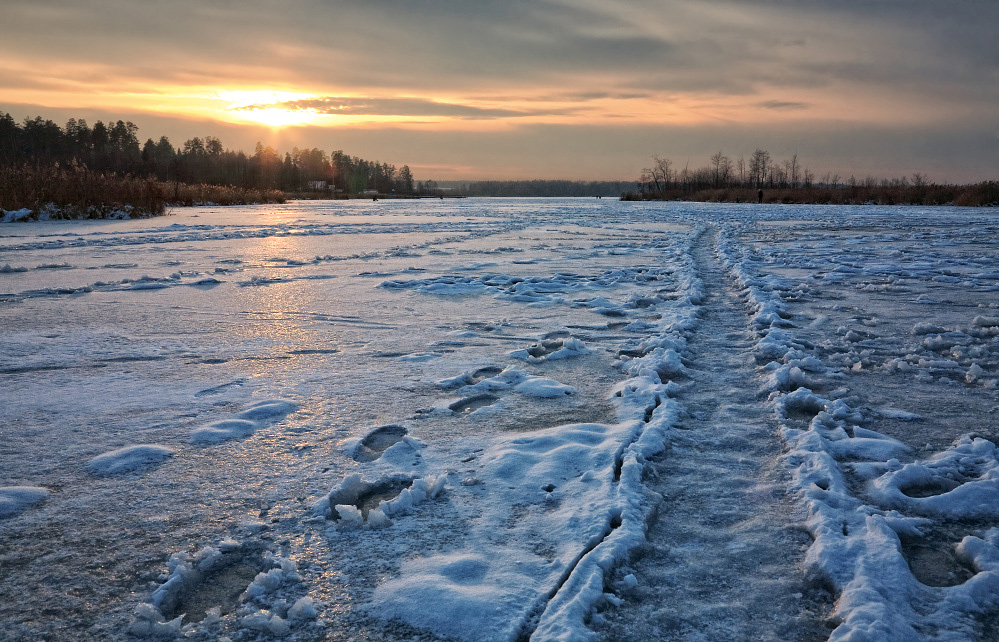 фото "По зыбкому льду" метки: пейзаж, зима