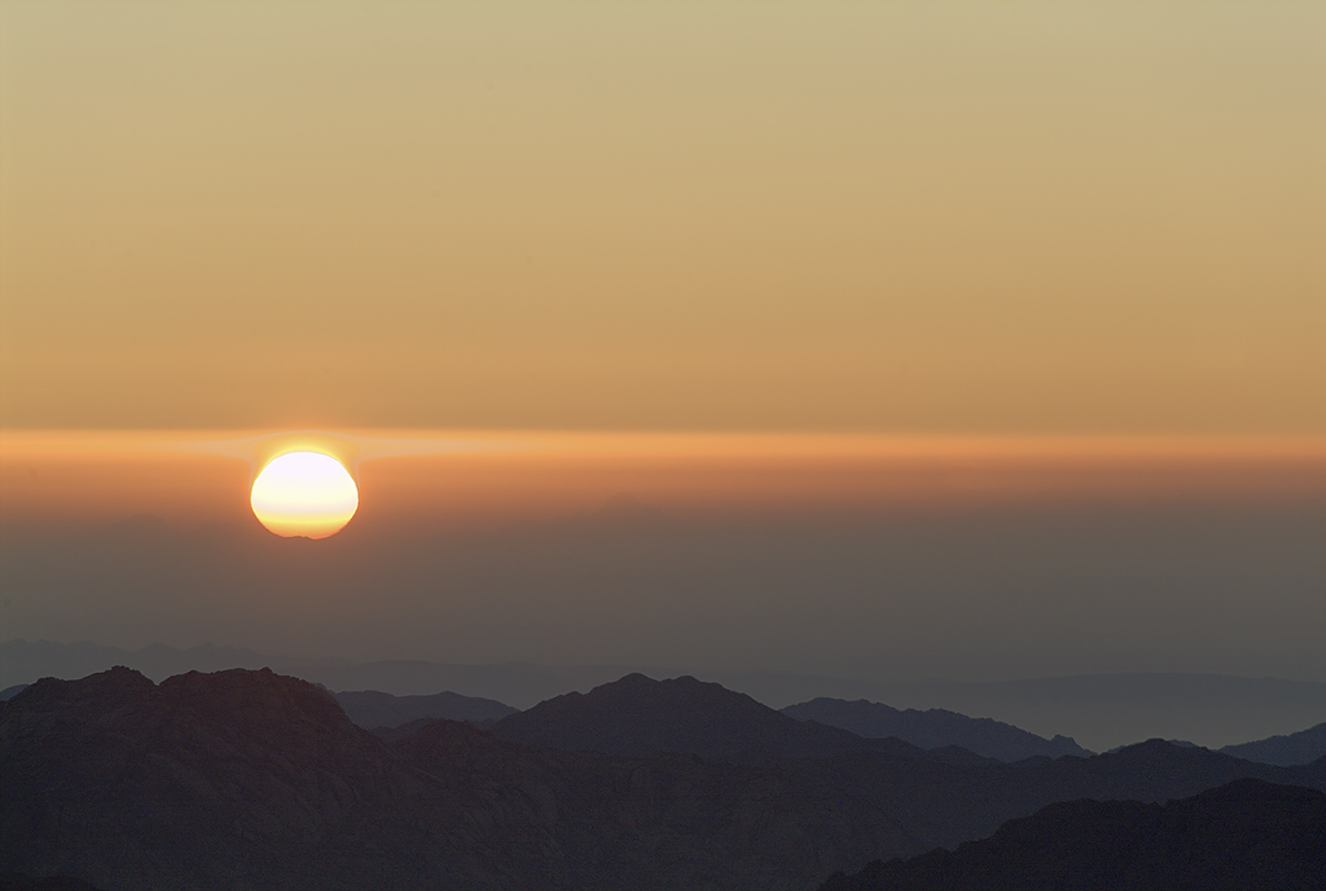 photo "Sunrise as seen from Mount Sinai." tags: landscape, mountains, sunset