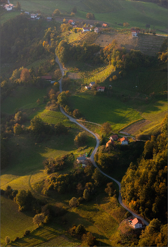 фото "Закатная осенняя дорога" метки: пейзаж, закат, осень