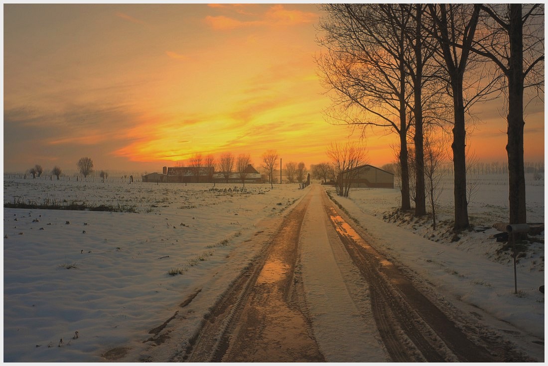 photo "***" tags: landscape, sunset, winter