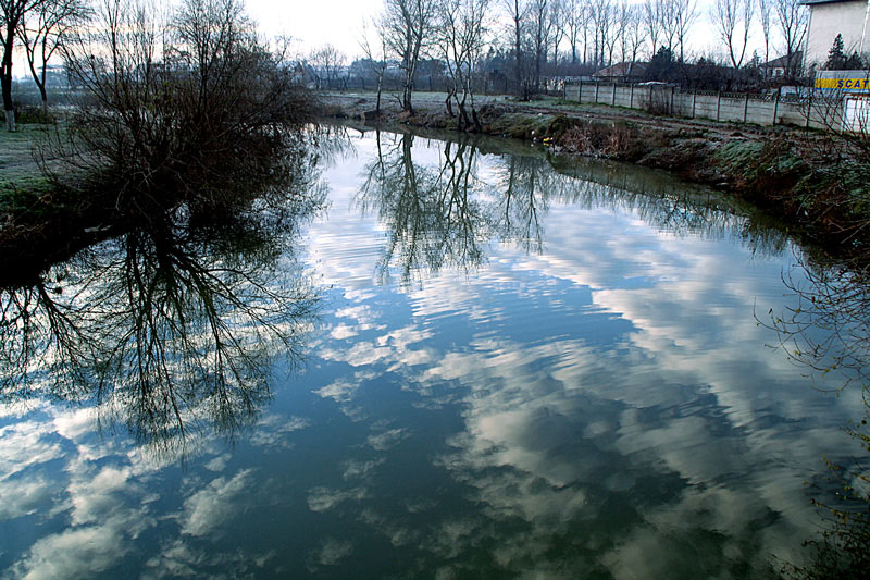 фото "Mirror with clouds / Зеркало с облаками" метки: пейзаж, зима, облака