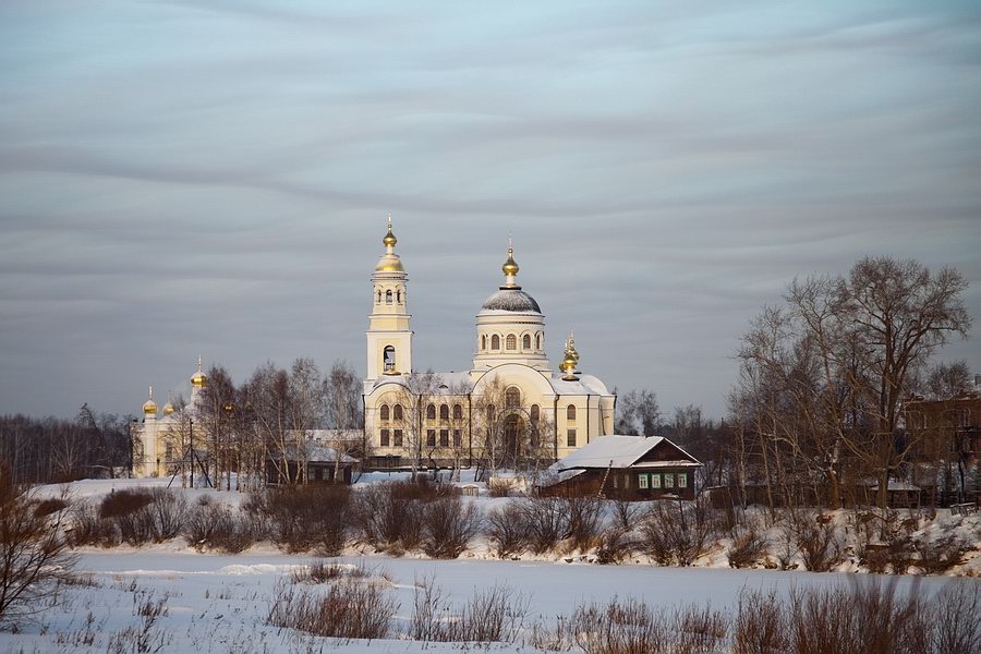 фото "Меркушино. Свято-Симеоновское подворье Ново-Тихвинского женского монастыря." метки: архитектура, пейзаж, зима