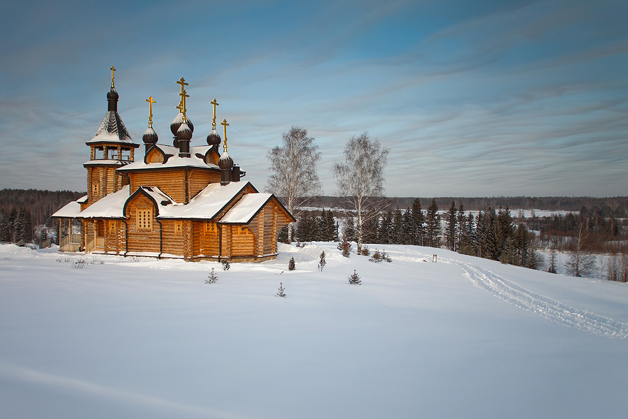 photo "St. Simeon of Verkhoturye fished here" tags: architecture, landscape, winter