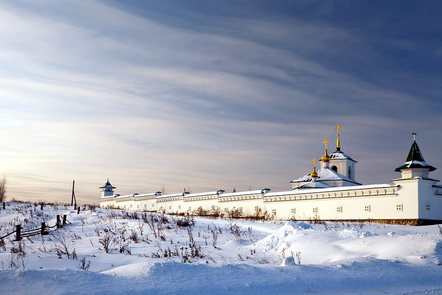 фото "Свято-Косминская пустынь, с. Костылева." метки: архитектура, пейзаж, зима