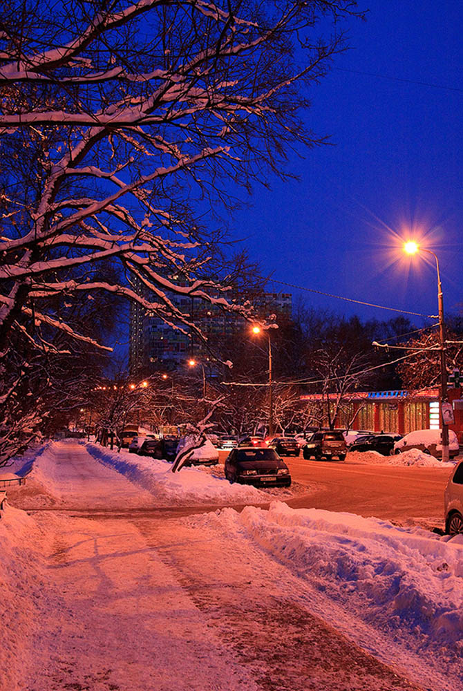 фото "Первый морозный вечер 2010-ого" метки: пейзаж, зима