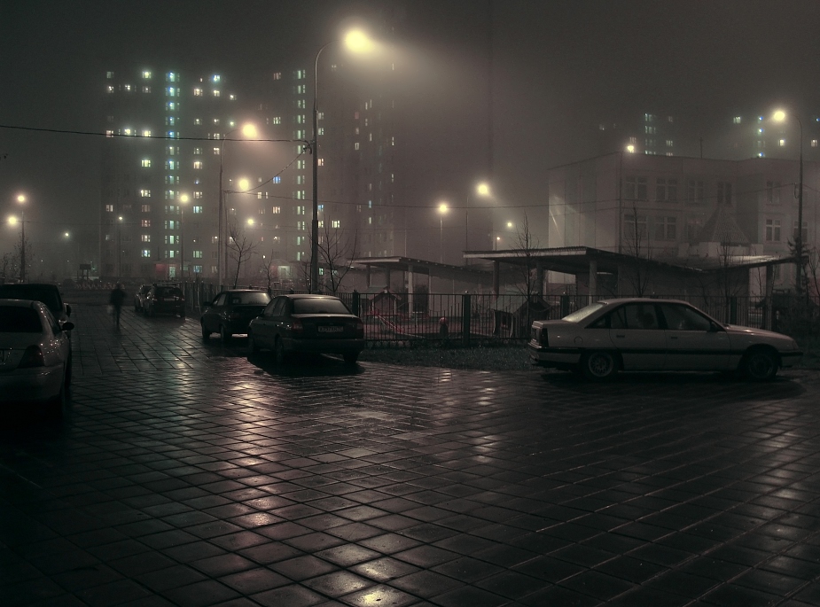 photo "Fog in the City (4)" tags: landscape, city, night