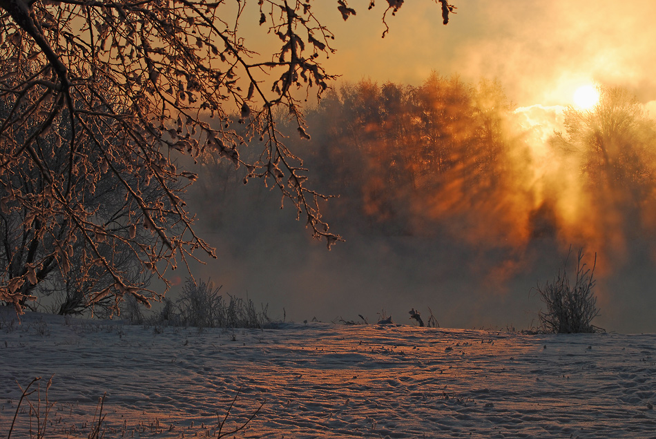 photo "***" tags: landscape, sunset, winter