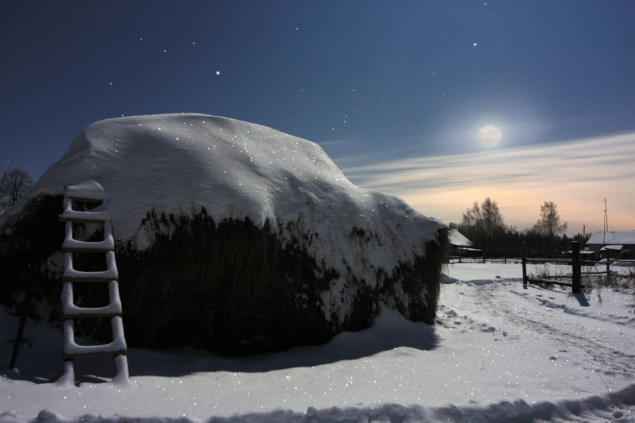 фото "Вечера на хуторе" метки: пейзаж, зима