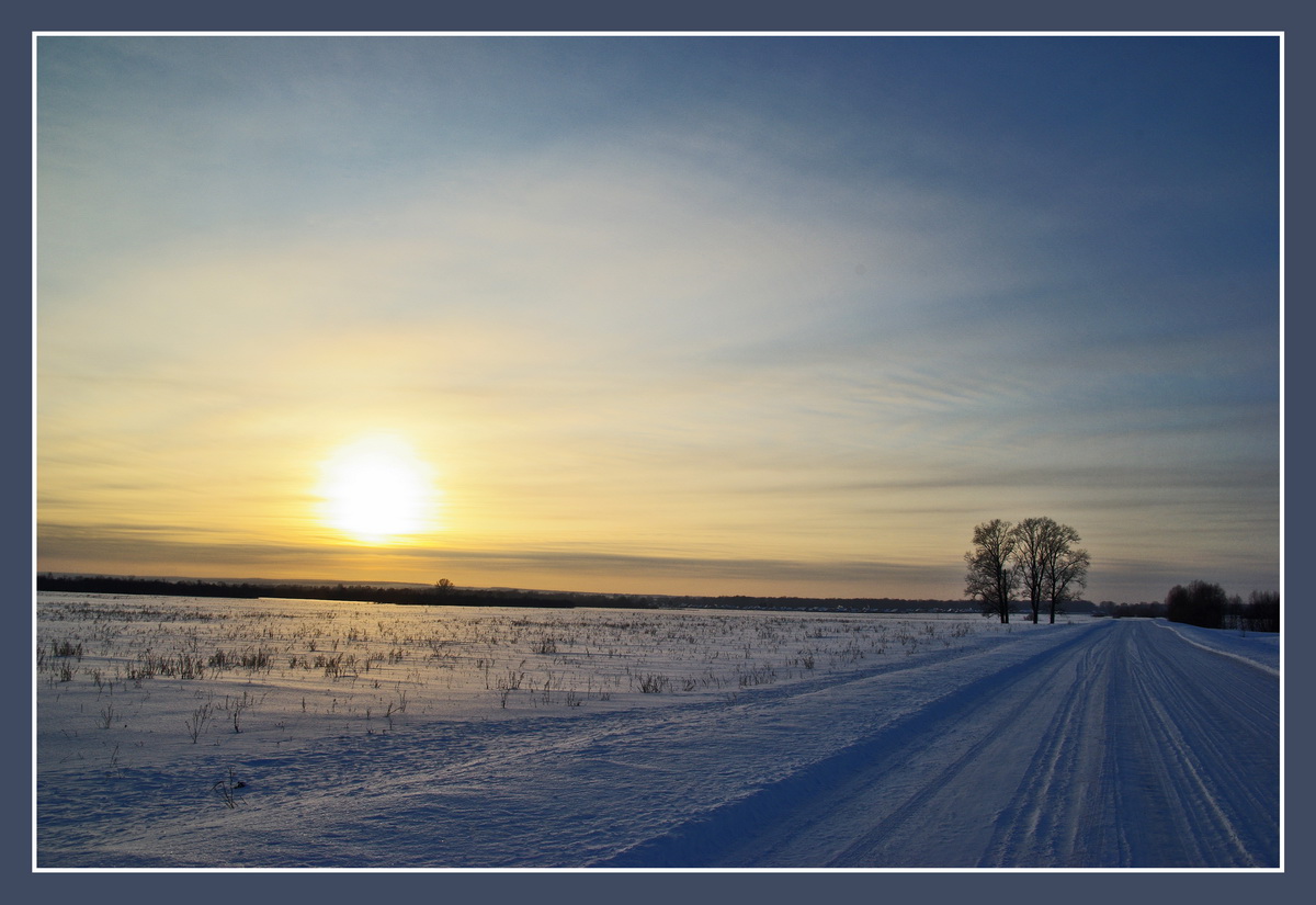 photo "***" tags: landscape, sunset, winter