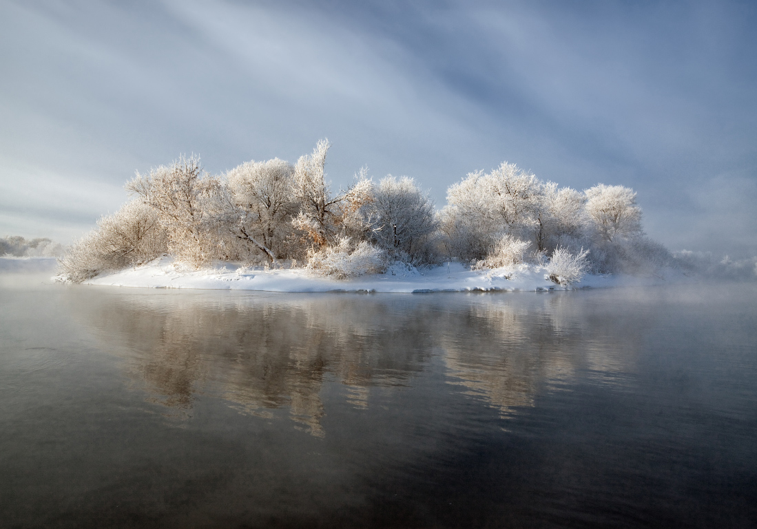 фото "Призрачный остров" метки: пейзаж, зима