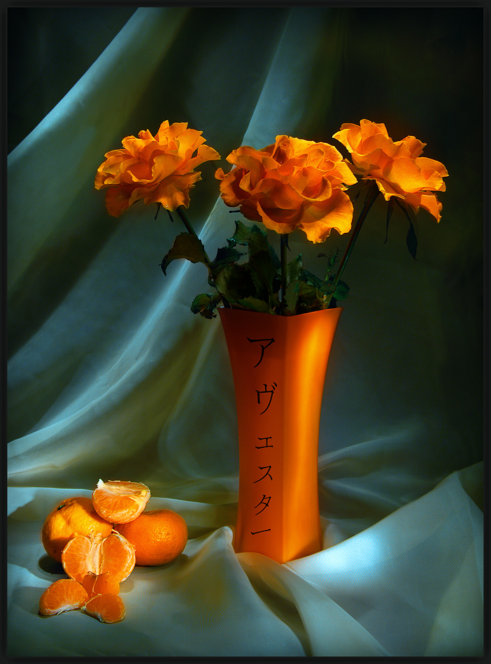 photo "Orange roses" tags: still life, 