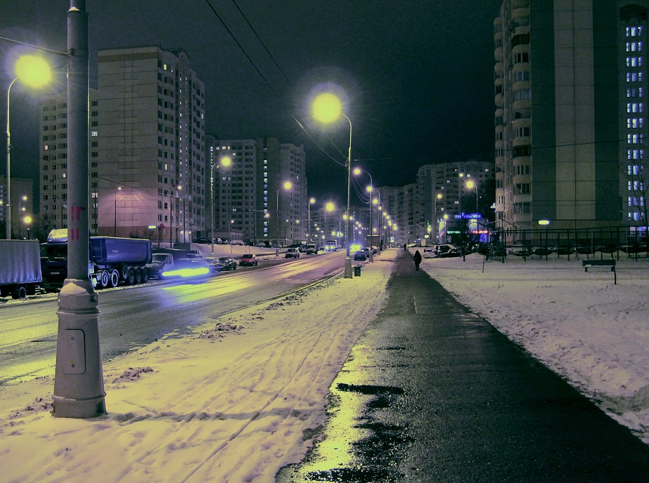 фото "Бреду домой, час ночи..." метки: пейзаж, город, ночь