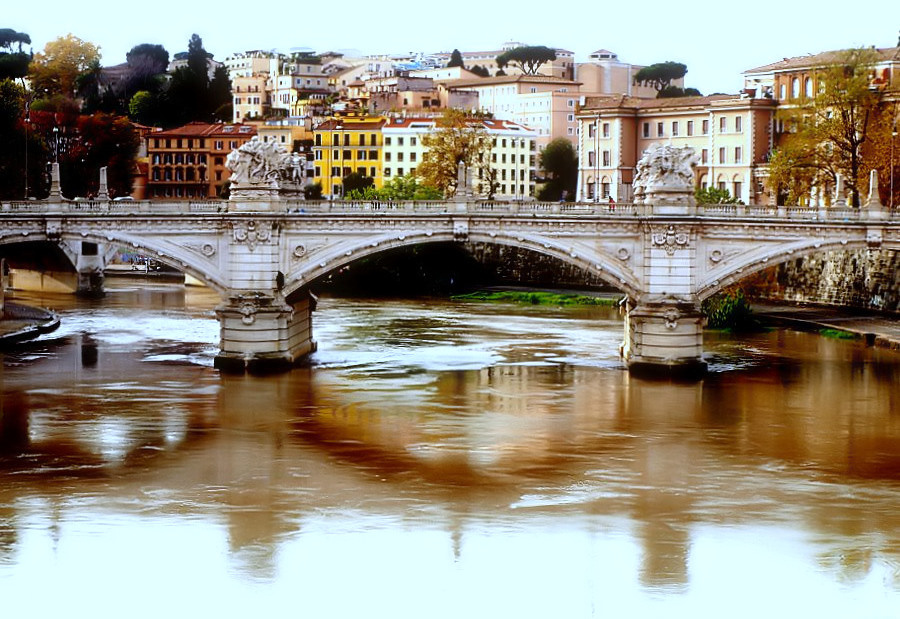 photo ""Bridge Over the Tiber River"" tags: travel, Europe