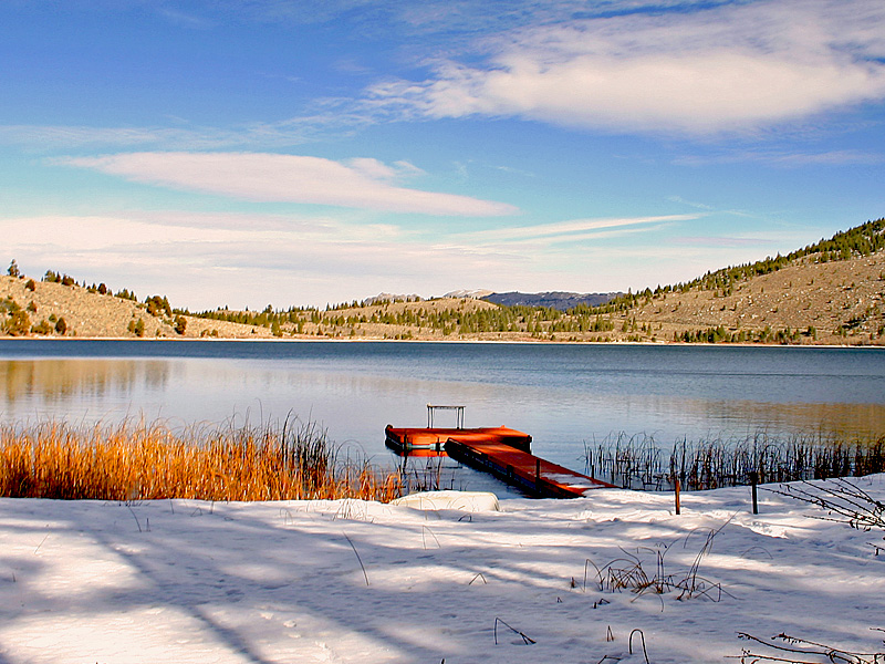 photo "Little Red Pier" tags: landscape, winter