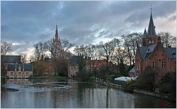 фото "Evening in Brugge" метки: пейзаж, закат, осень