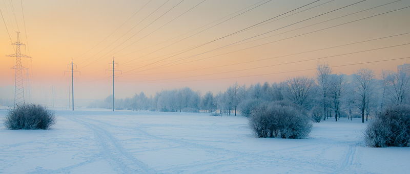 photo "A winter sunset" tags: landscape, winter