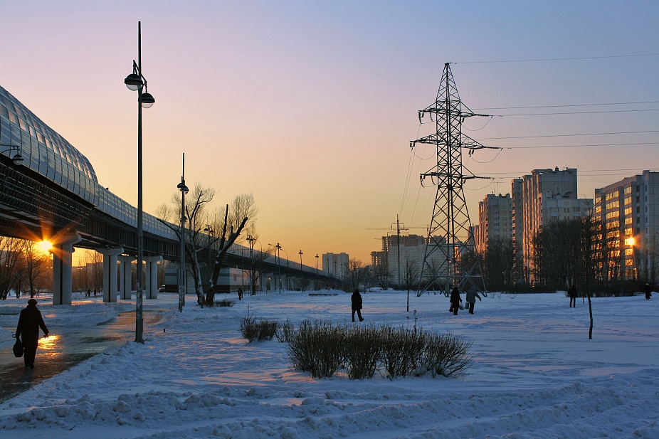 photo "After workig day" tags: landscape, city, winter