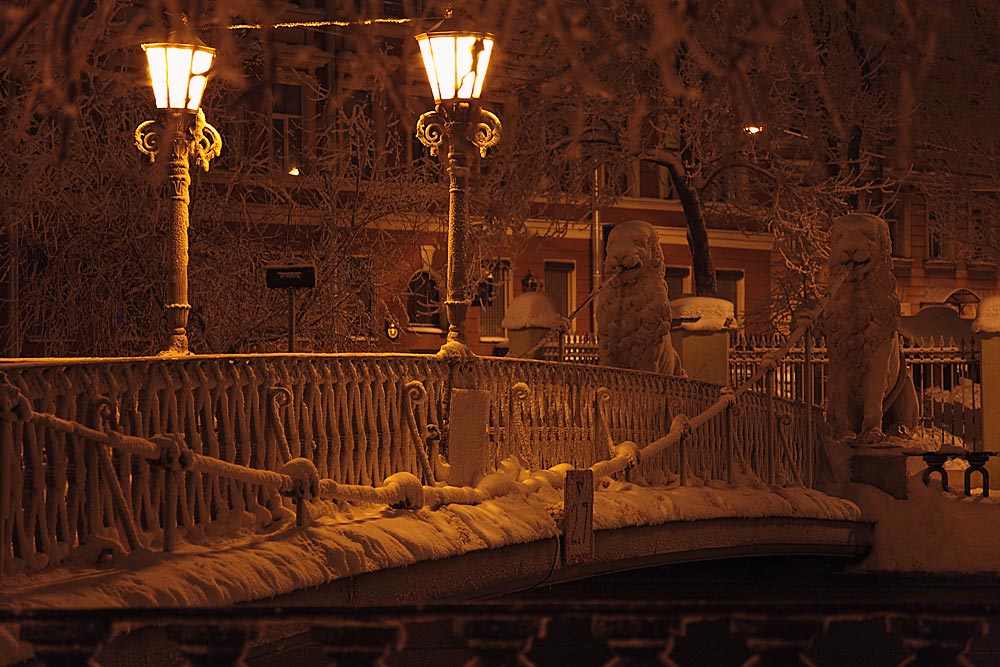 фото "стражи янтарной ночи" метки: пейзаж, город, зима